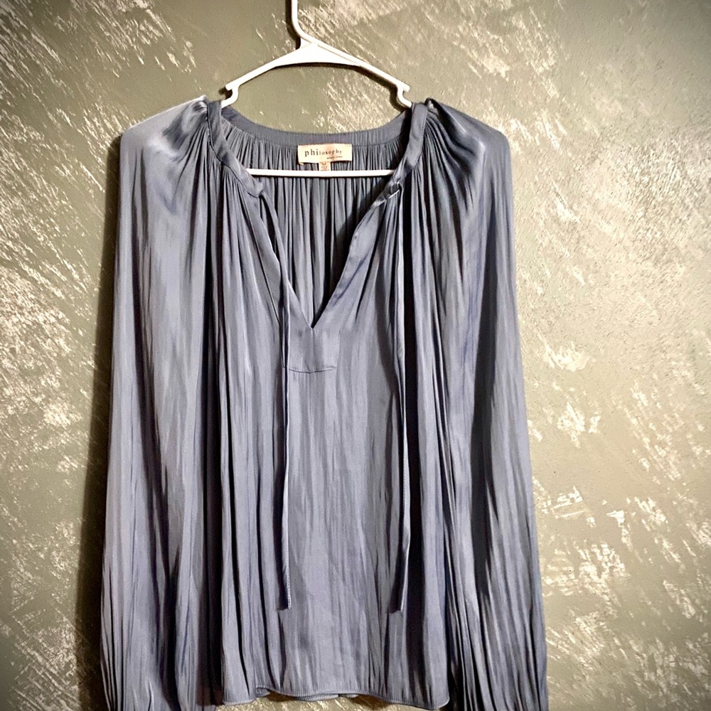 Philosophy Slate Blue Blouse